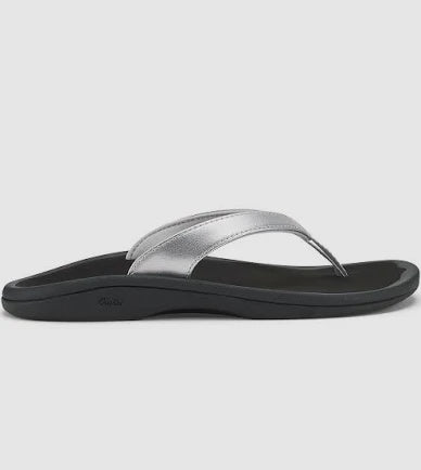 Womens Olukai Ohana Lahi Sandal 20583-2K40 Silver/Black