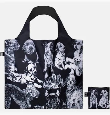 Loqi Tote Bag - Red Poppy Bee - Dogs Recycled