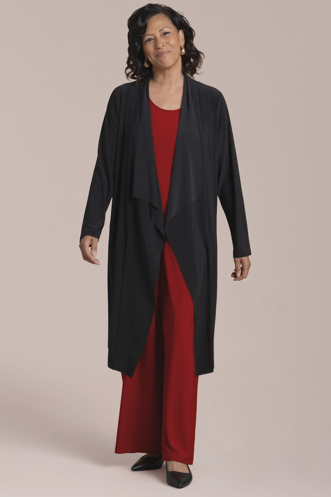 Sympli Tempo Cover Long Cardigan 25218-12-BLK Black