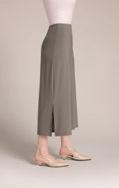 Sympli Side Slit Wide Capri 27251-TPE Taupe