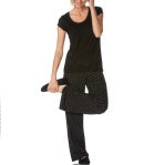 Latte Love Dotted Knit Lounge Pant UPJ34157 - Black Dot