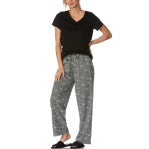 Latte Love V-Neck Solid Sleep Tee UPJ34148-Black