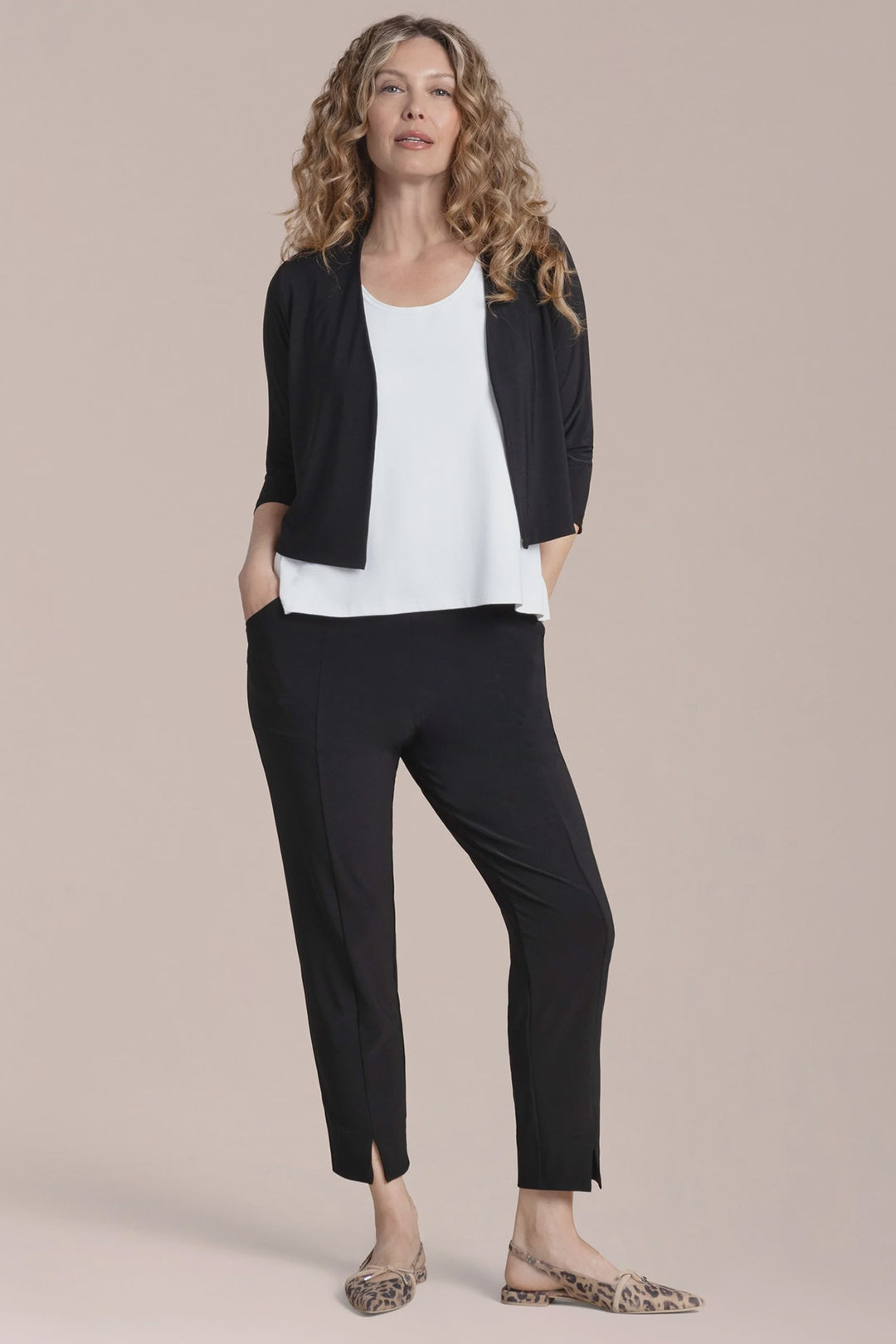 Sympli V-Neck Bolero Cardigan 25184-2-12 Black