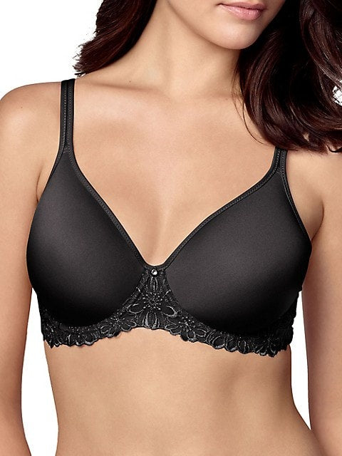 Bali Underwire Bra w/ Lace Trim B3443HB-XBK Black