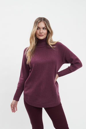 FDJ French Dressing Cowlneck Sweater 1154333-MER Merlot