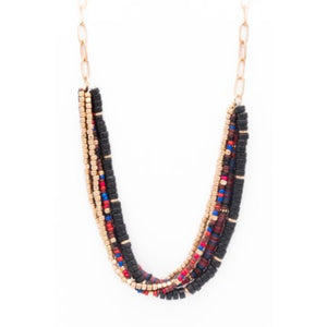 Caracol Necklace  1545-MUL-G Multi/Gold Combo
