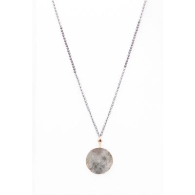 Caracol Necklace 1559-GRY-G Grey/Gold Combo