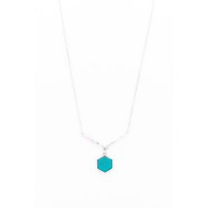 Caracol Necklace 150-TRQ-S Turquoie/Silver