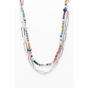 Caracol Necklace 1630-MIX-S Silver/Multi