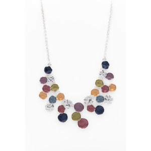 Caracol Necklace 1632-MIX Silver Multi