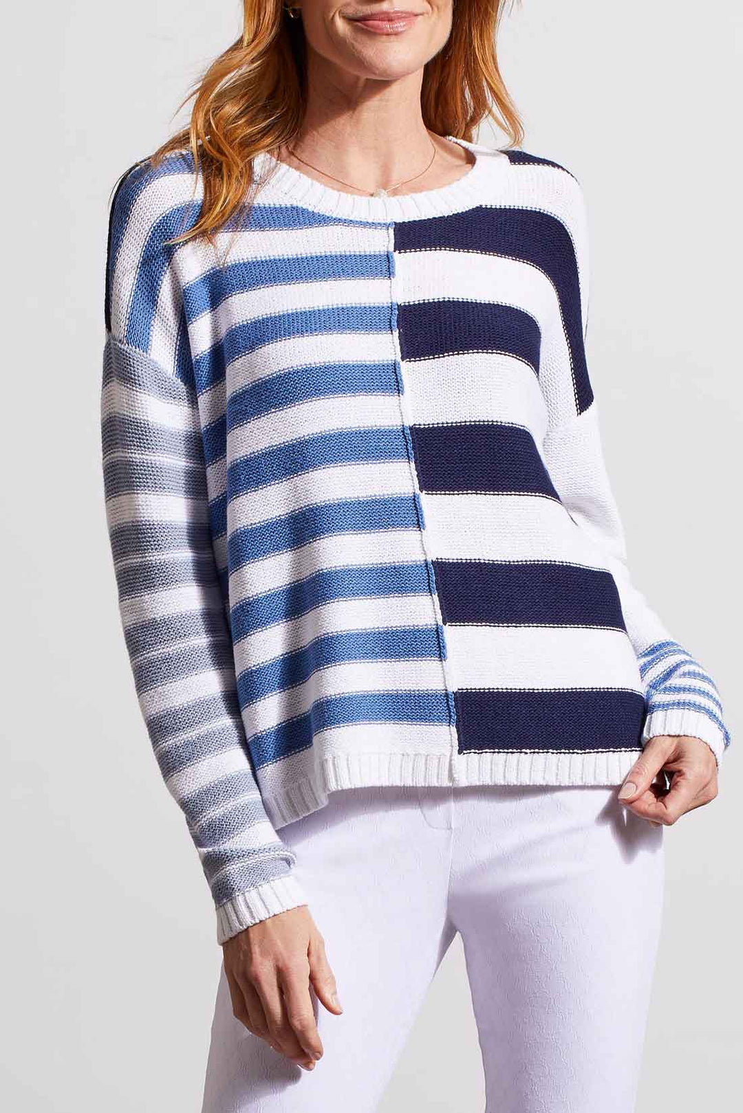 Tribal Crew Neck Sweater 1675O-3709-3068 Jet Blue - 1 ONLY SIZE XXL - 20% OFF