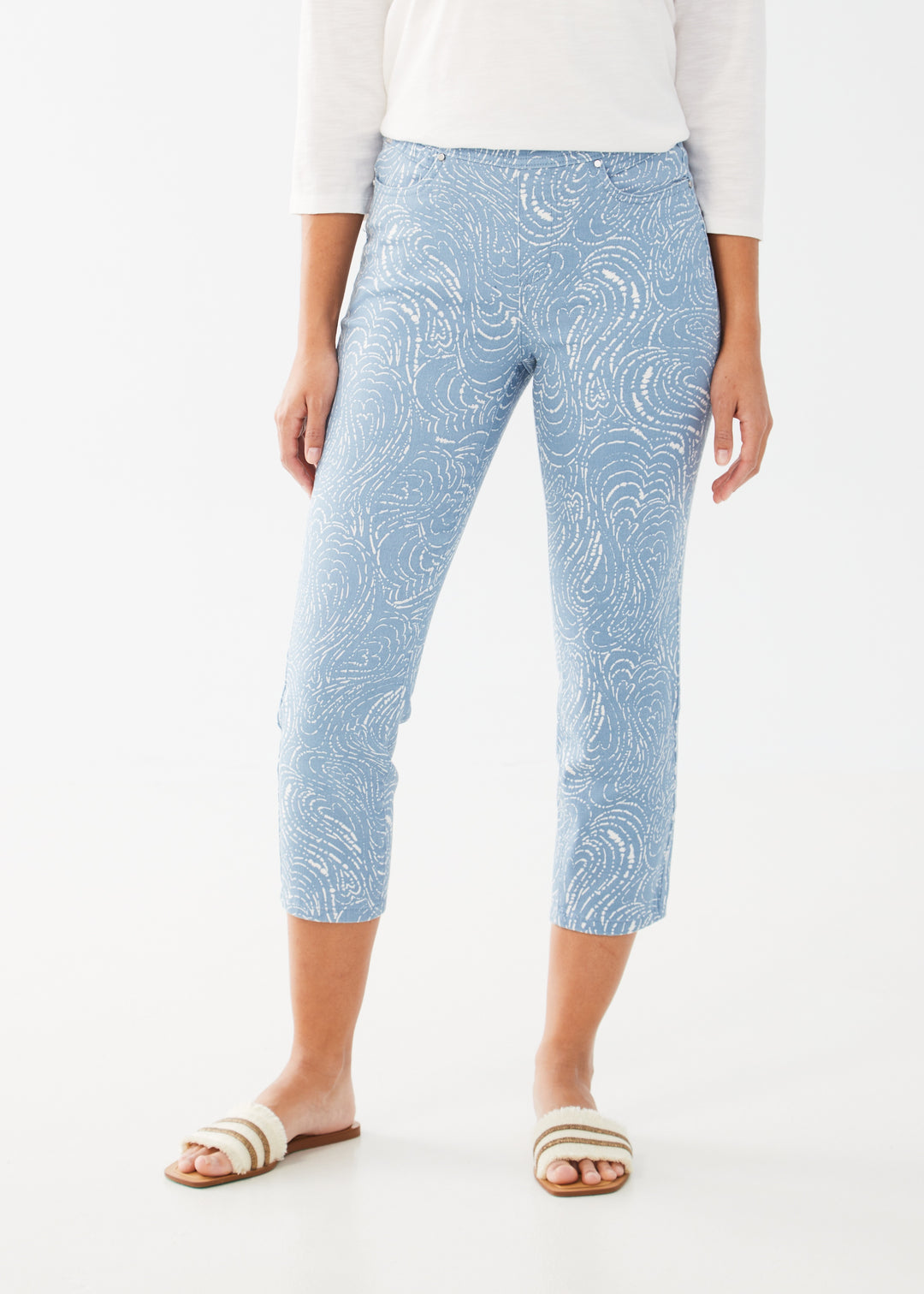 FDJ French Dressing Pull-On Slim Crop 2034837-TH Trapped Hearts - 1 ONLY SIZE 8 - 20% OFF