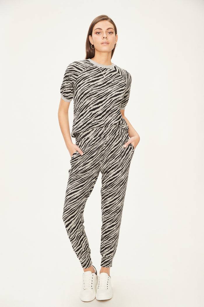 FDJ French Dressing Printed Slim Jogger 2071120 - GRY Grey Zebra - 1 ONLY SIZE X-LARGE - 20% OFF