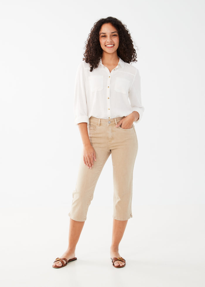 FDJ French Dressing Olivia Slim Capri Pant 2110511-SDO Sand Dollar