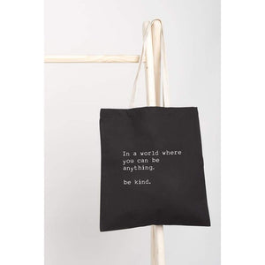 Om + Ah Canvas Tote Bag - Be Kind