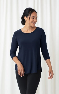 Sympli Go To Classic Relax 3/4 Sleeve T 22110R-2 Navy