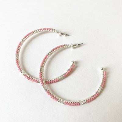 Caracol Earring 2541-LTP-S Pink/Silver