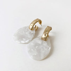 Caracol Earring 2557-LTG White/Gold