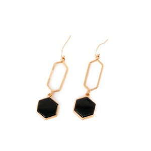 Caracol Earring 2560-BLK-G Black/Gold
