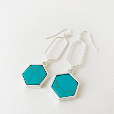 Caracol Earring 2560-TRQ-S Turquoise/Silver