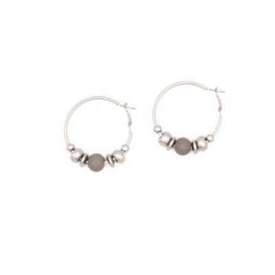 Caracol Earring 2608-GRY-S Grey/Silver