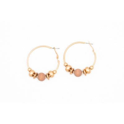 Caracol Earring 2608-PNK-G Pink/Gold