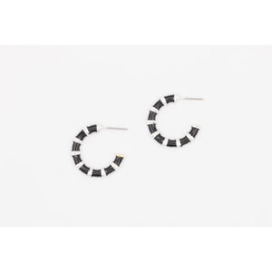 Caracol Earring 2611-BLK-S Black/Silver