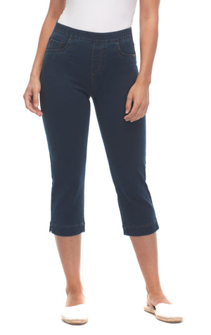 FDJ Pull-On Denim Capri 2873901-DIN Dark Indigo