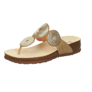 Think Slip-On Sandal with Toe Hold 372-0000 Nude Combo