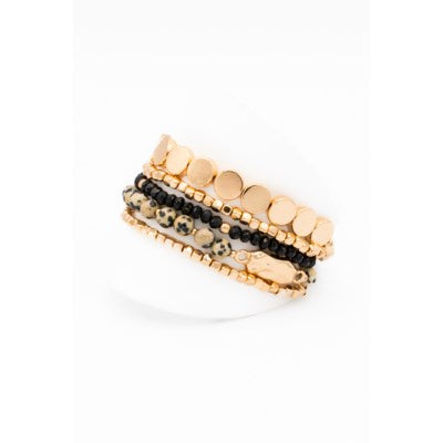 Caracol Bracelet 3226-BLK-G Black/Gold