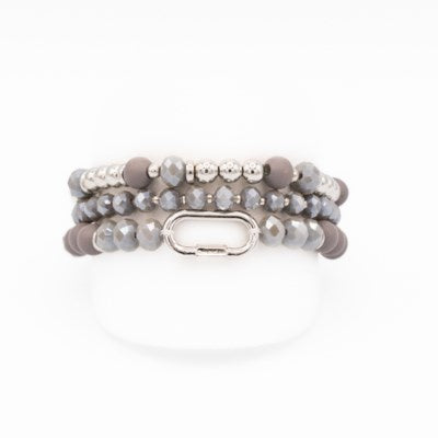 Caracol Bracelet 3268-GRY-S Grey/Silver