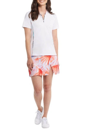Tribal Sport Short Sleeve Zip Neck Shirt w/ Piping UFP 50 4901O-3506-0001 White - 1 ONLY SIZE XXL - 20% OFF