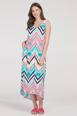 Tribal Hi-Lo Maxi Tank Dress 4510O-5464-0041 Jade - 1 ONLY SIZE X-SMALL - 20% OFF