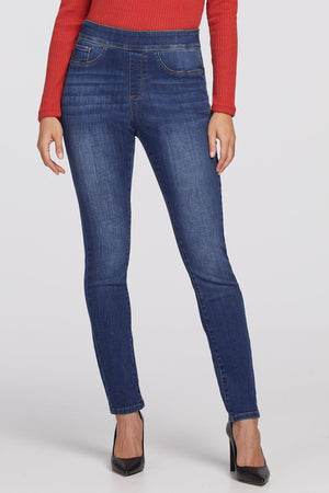 Tribal Audrey Pull-On Skinny Jean 7154O-T400-2784 River Blue