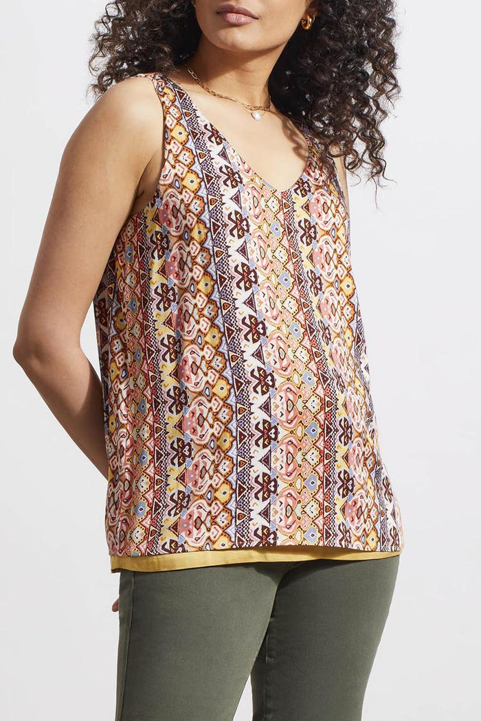 Tribal Reversible Woven Tank 7265O-1434-1916 Dijon