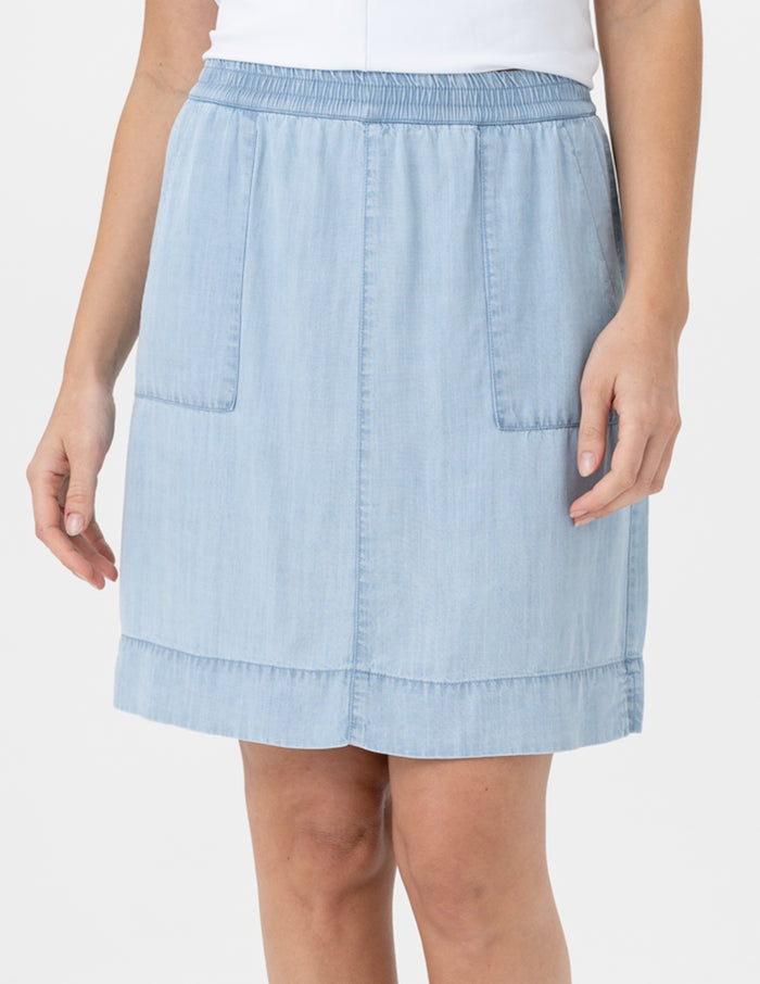 Renuar Woven Skort R2533L-E2143-8 Chambray - 1 ONLY SIZE XXL - 20% OFF