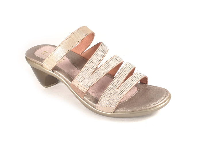Naot Formal Dress Sandal 40031-WB3 Beige/Silver Rivets/Gold Threads - LAST PAIR SIZE 42 (11-11.5)