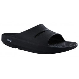 Womens/Mens Oofos OOahh Slide Sandal 1100-BLK  Black