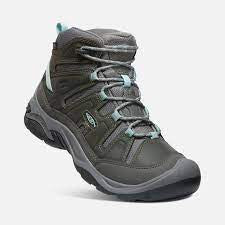 Womens Keen Circadia Waterproof Hiking Boot - Wide Width - 1026843 - Steel Grey / Cloud