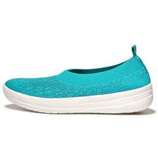 Fit Flop Uberknit Slip-On Ballerina Sneaker O83-A51 Tahiti Blue