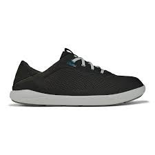 Mens Olukai Moku Pae Sneaker 10472-40QS Black/Blue Coral