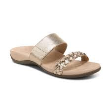 Womens Vionic Rest Jeanne Slip-On Sandal - Gold