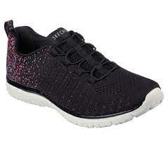 Womens Skechers Virtue Slip-On Sneaker 104411-BKPK Black/Pink Combo
