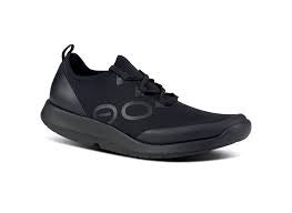 Mens Oofos Oomg Sport Laced Sneaker 5086 BLKBLK Black Johnson s