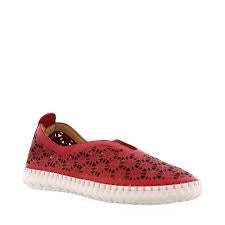 Womens Bueno "Daisy" Leather Sneaker - Red