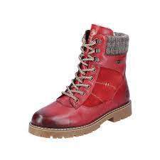 Womens Remonte Mid-Cut Winter Boot w/ Spikes D9378-35-3 Red