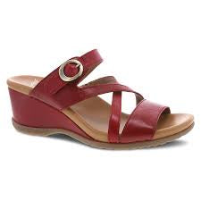 Womens Dansko Ana Wedge Sandal 1610041200 - Red - 1 ONLY SIZE 38 (7-7.5) - 20% OFF