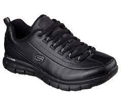 Womens Skechers Work: Relaxed Fit - Sure Track - Trickel Extra Wide - 76550EW-BLK