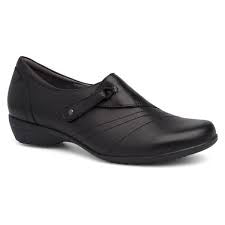 Womens DANSKO Franny Leather Slip-On Shoe 5510020200 Black Leather