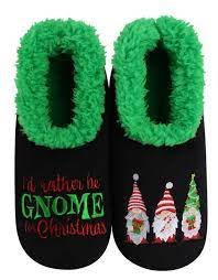 Womens Snoozies "Gnome for Christmas" - Black